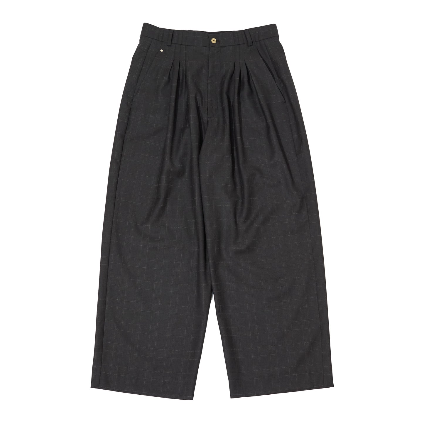 N°81 Ultrawidepleated Black & White Thin Checked