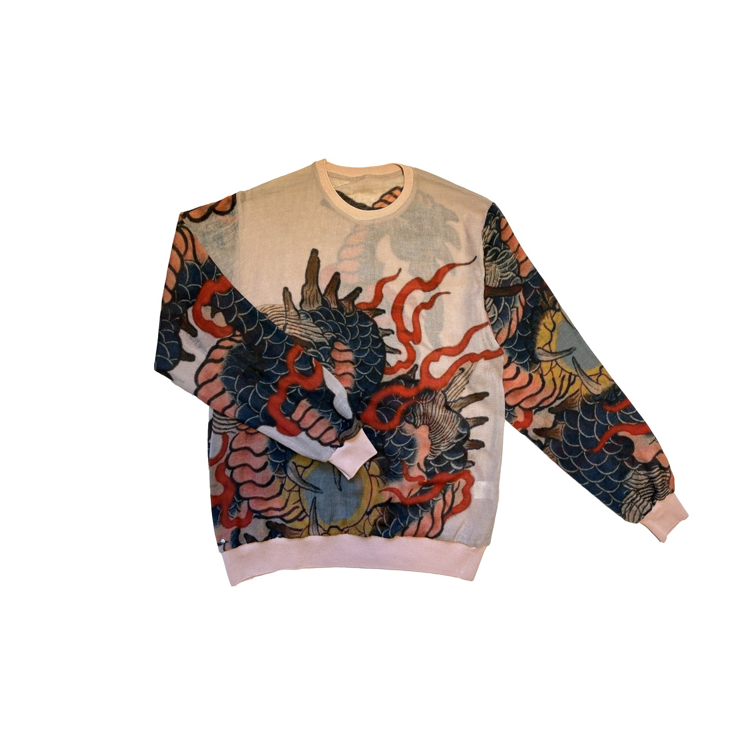 N°81 M-Sweater Printed Scarf Exdragon