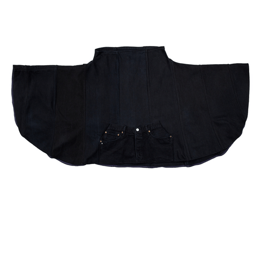 Nº73 Sweaterponcho Vintage Denim Black