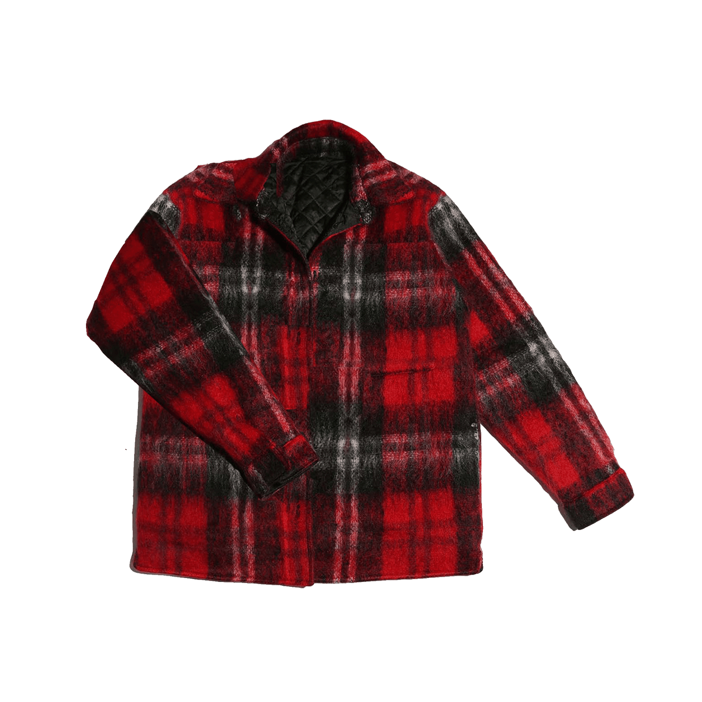 Nº68 Woodhacker Shirt Red Black Check Mohair