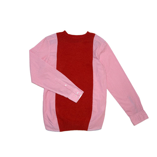 Nº68 Frontinsertpullover, Light Pink / Red