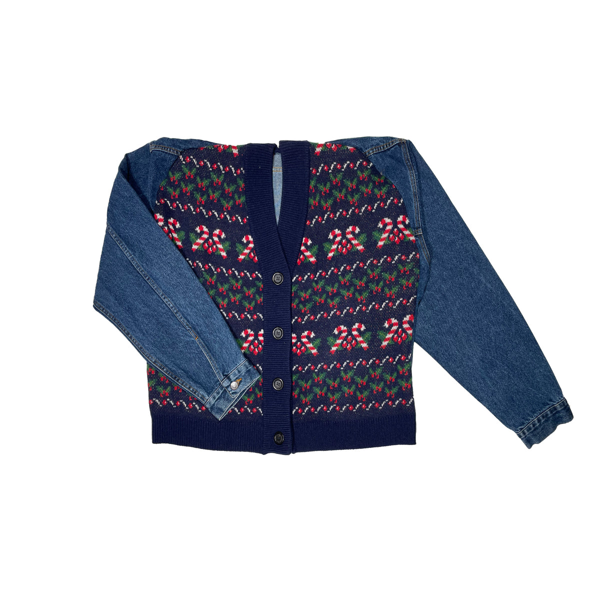 N°82 Jeansmeetsknit Cardigan Vintage Denim / Wool