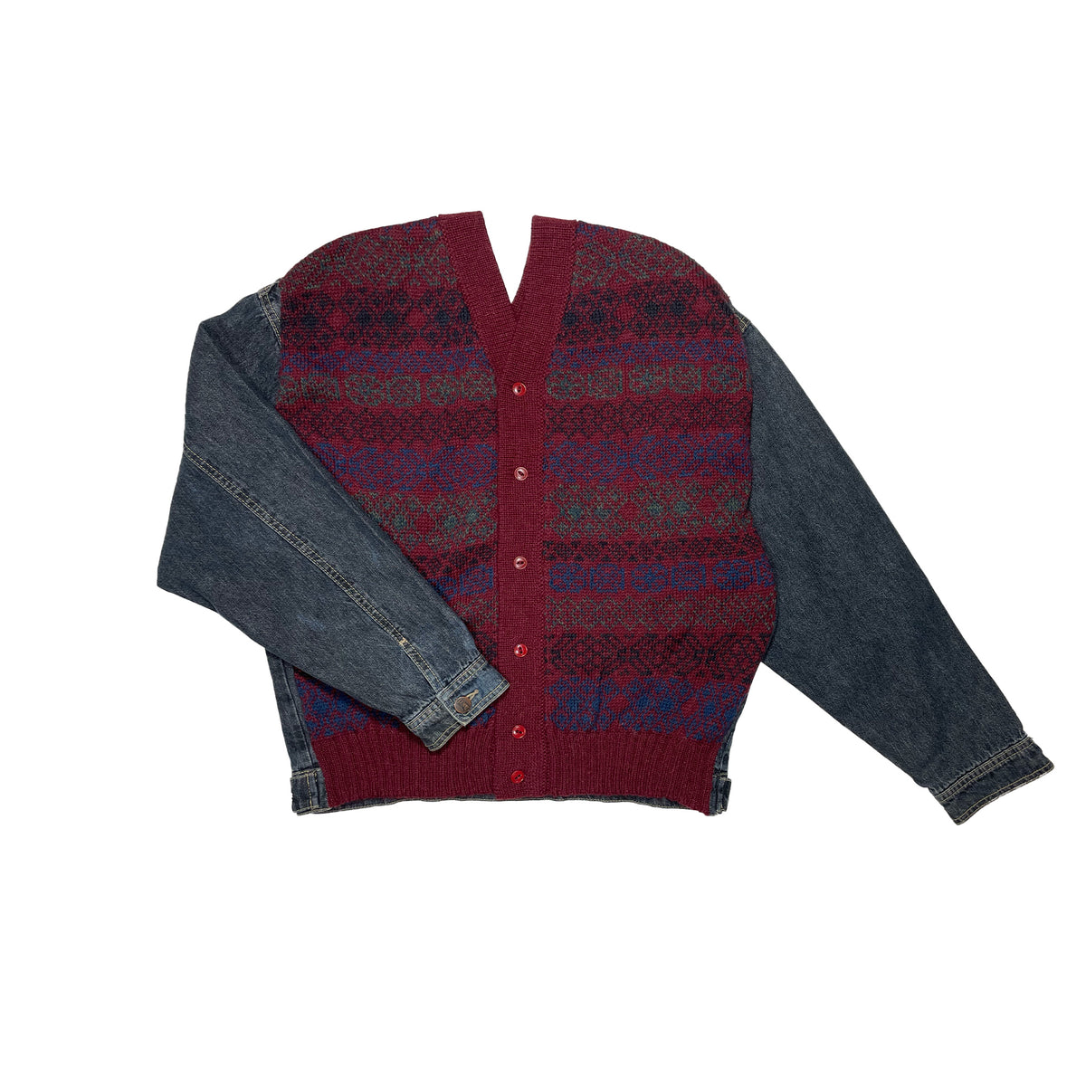 N°82 Jeansmeetsknit Cardigan Vintage Denim / Wool