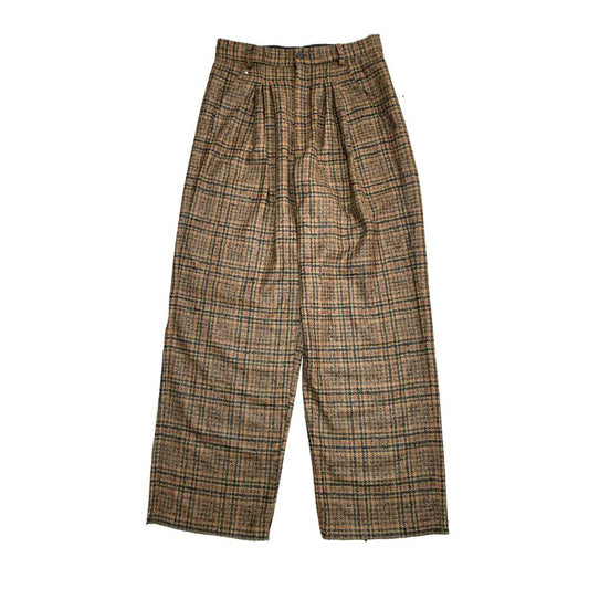N°82 Ultrawidepleated Brown Black Check